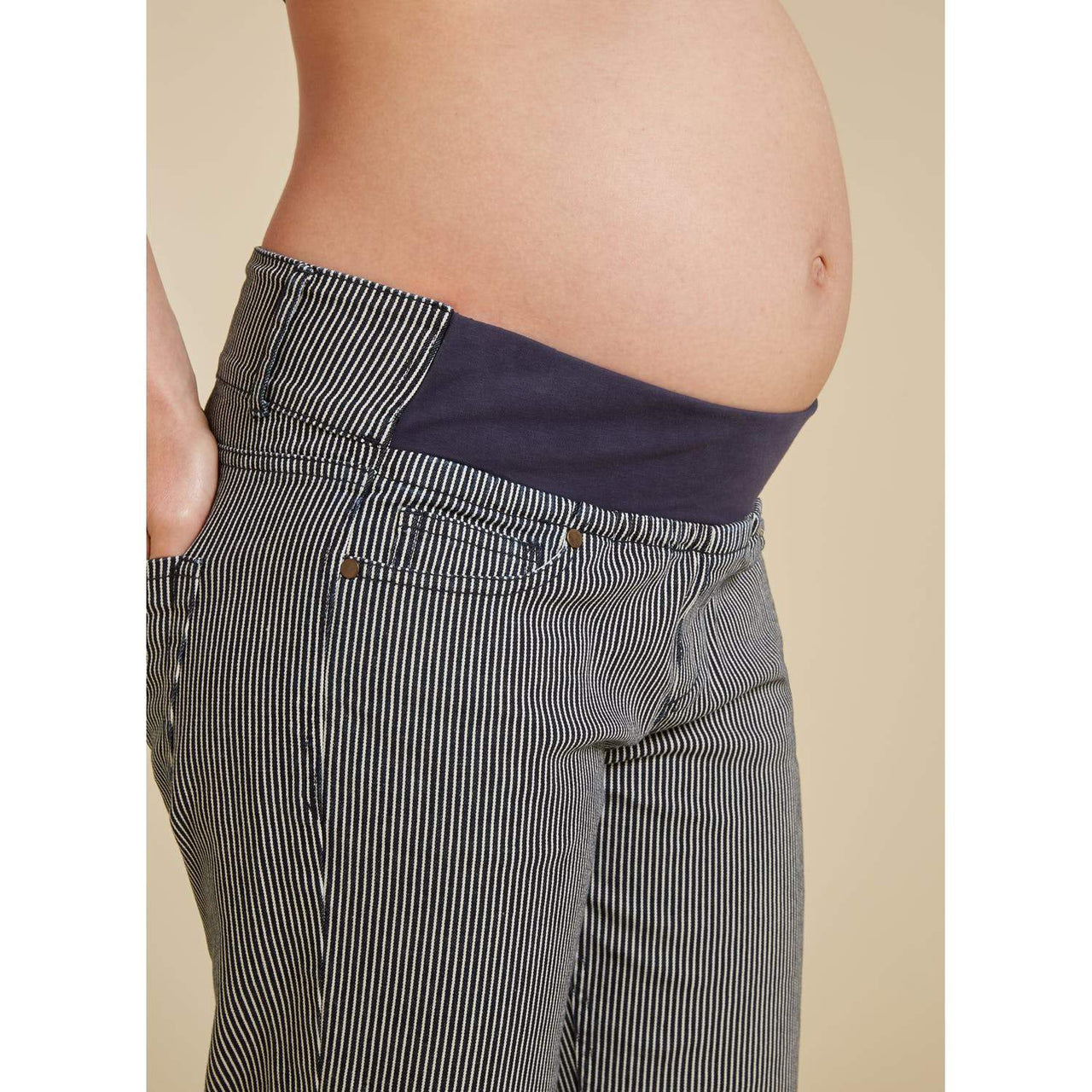 Stripe Maternity Stretch Trousers