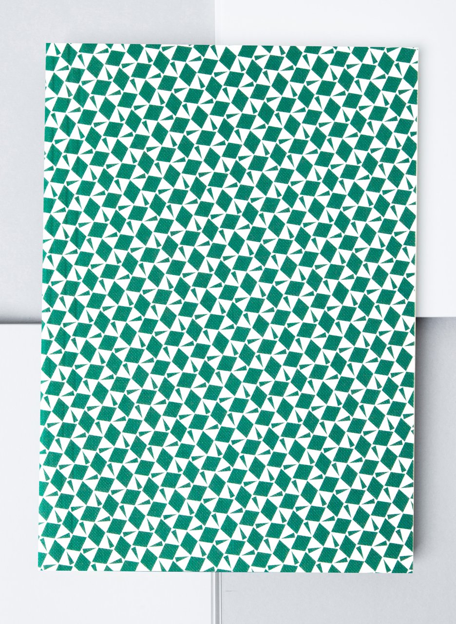 Ola Layflat Notebook Victor Print Green