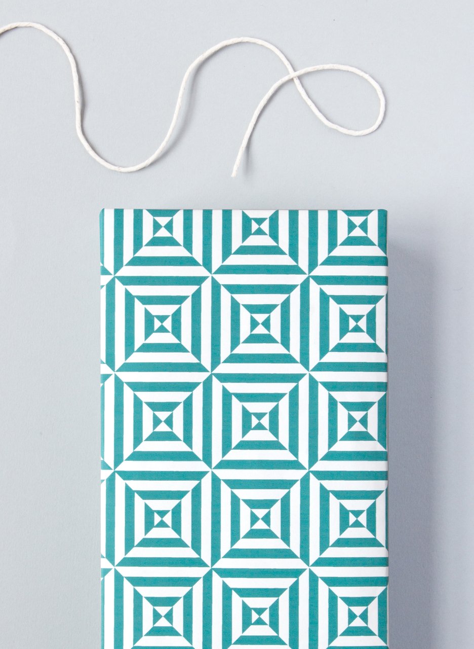 Ola Patterned Papers Alma Print Peacock Green