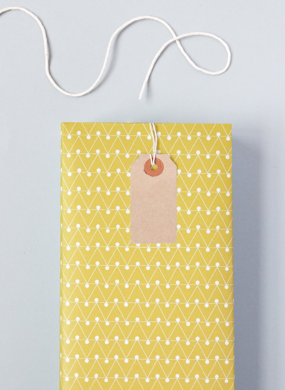 Ola Patterned Papers Dash Print Leaf Yellow