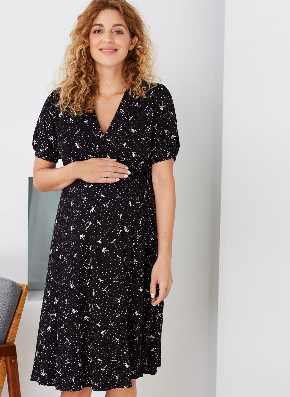 Evie Maternity Wrap Dress