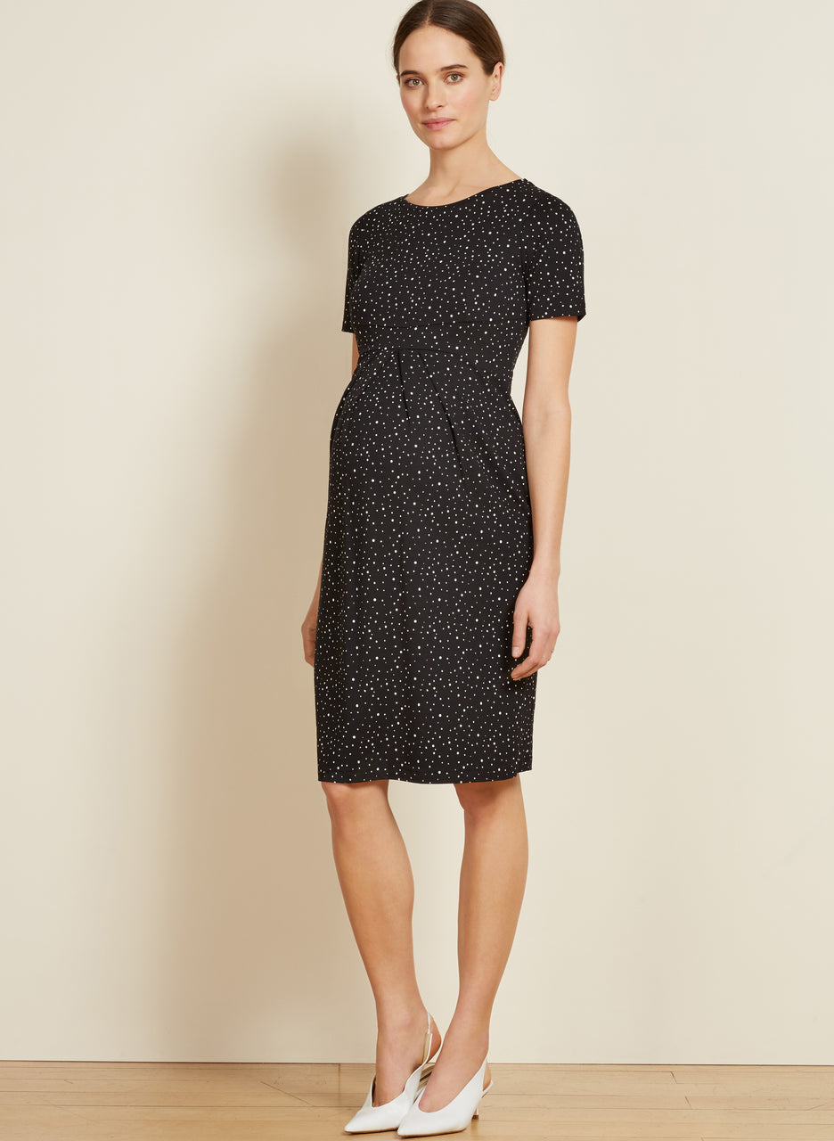 Amelie Maternity Pleat Dress