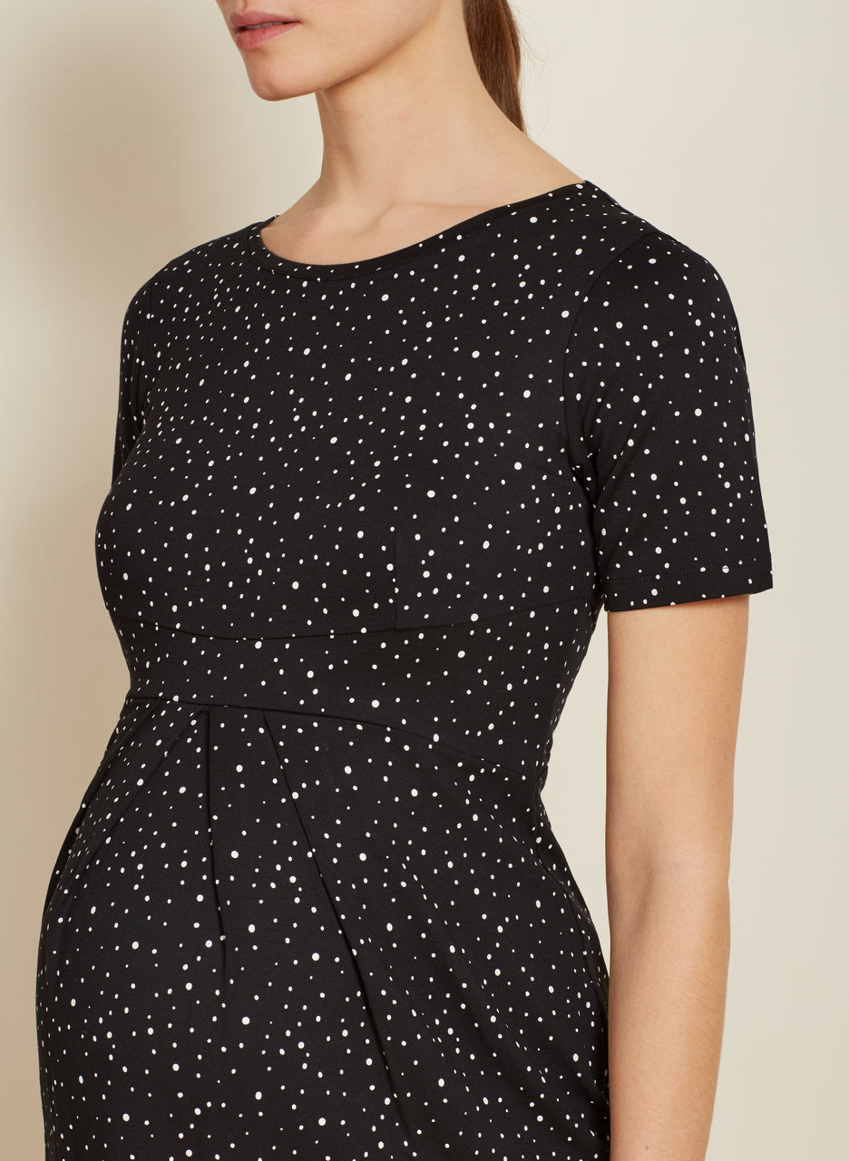 Amelie Maternity Pleat Dress