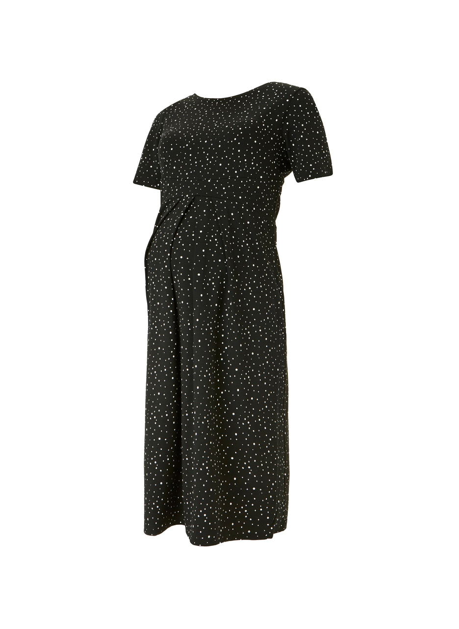 Amelie Maternity Pleat Dress
