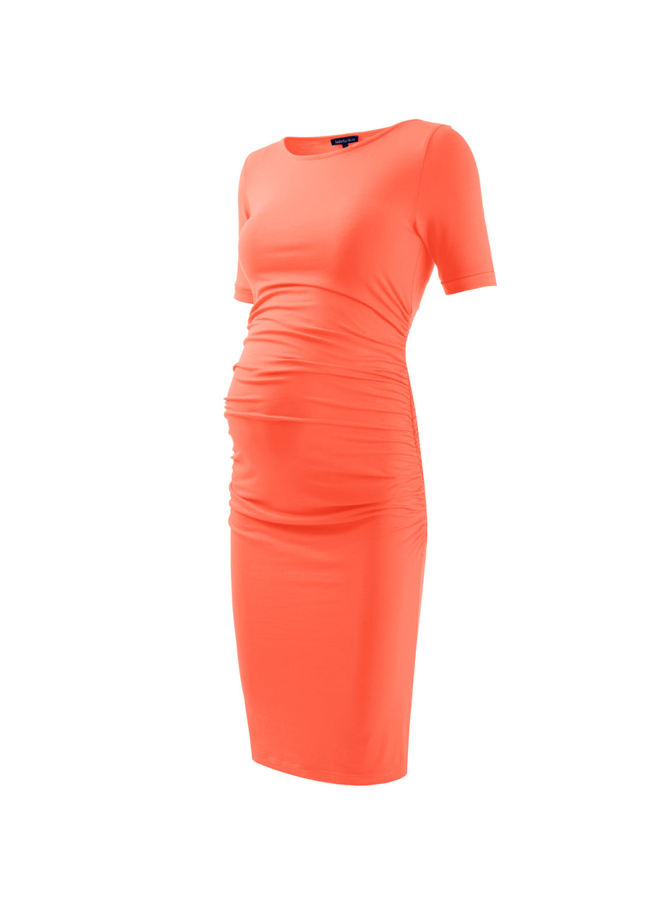 Ruched T Shirt Maternity Dress