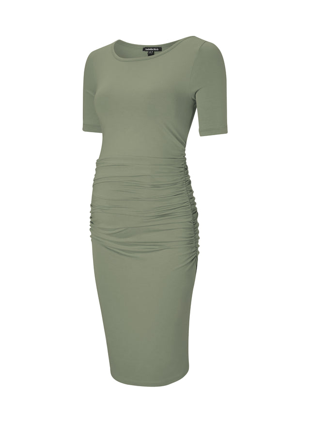 Ruched T Shirt Maternity Dress