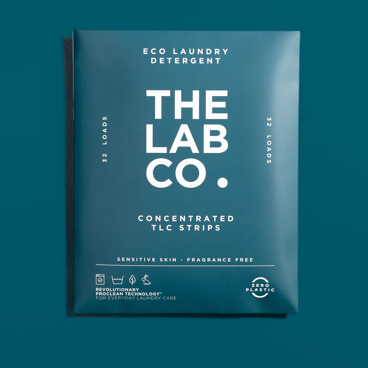 The Lab Co. Laundry Detergent Strips 32 pack Fragrance Fre