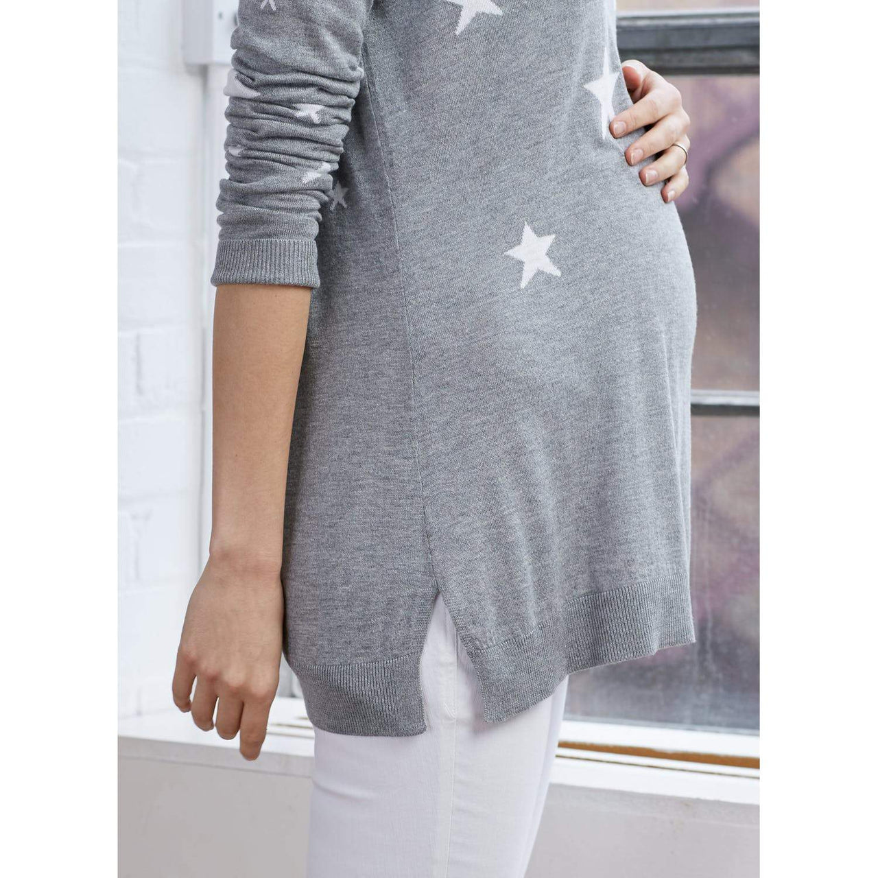 Annora Maternity Intarsia Knit