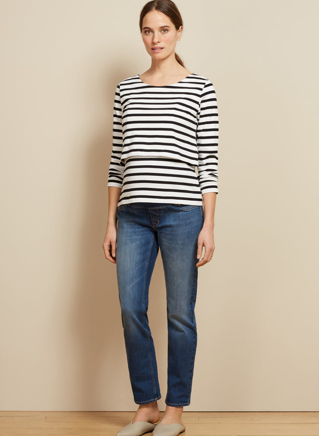 The Stripe Nursing Top