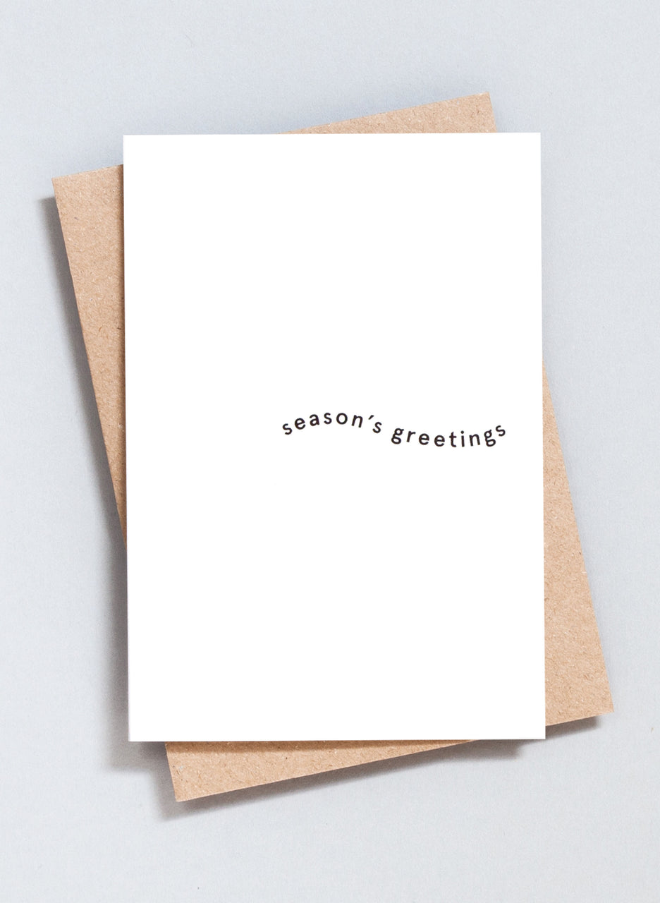 Ola Festive Foil Blocked Seasons Greetings Card