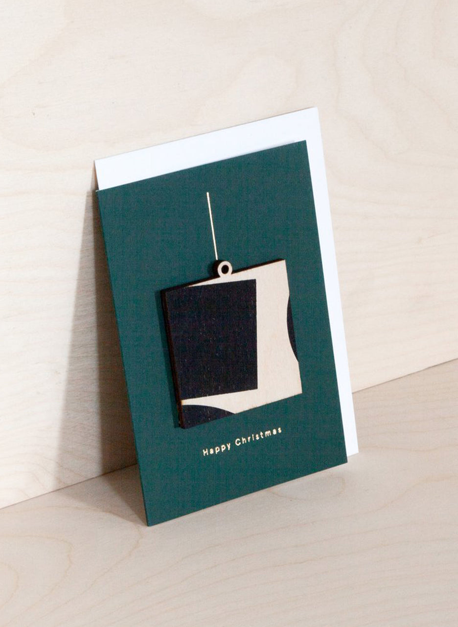 Ola Screenprinted Wooden Ornament Card