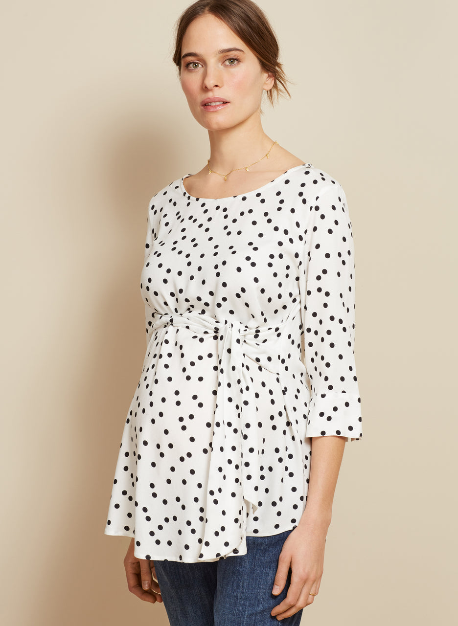 Frieda Maternity Tie Front Top