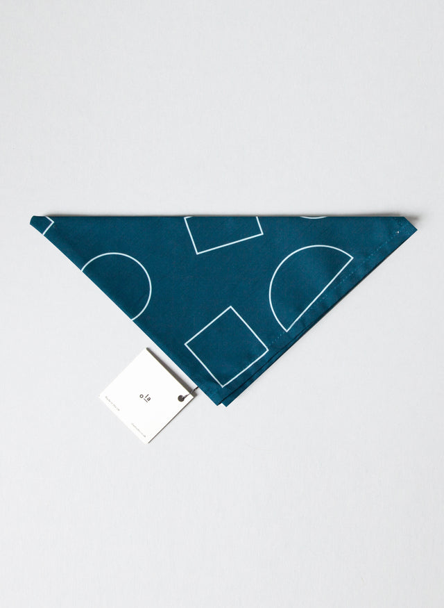 Ola Organic Cotton Indigo Shapes Print Wrap
